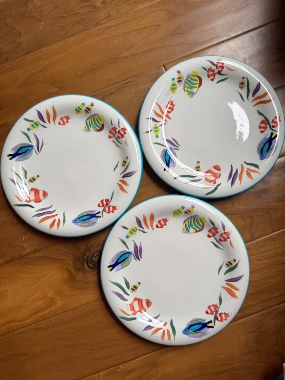 GOURMET EXPRESSIONS Seascape Fantasy Dinner Plate Discontinued Fish